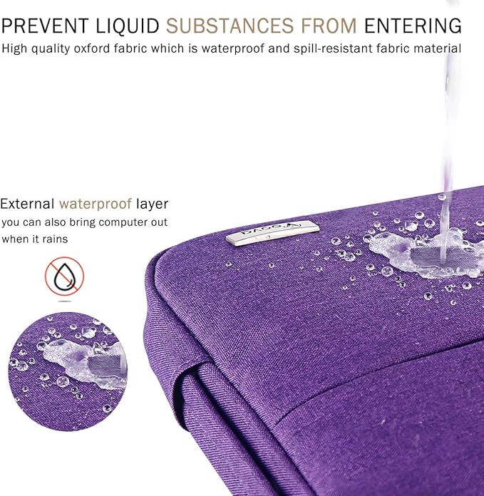 Voova 14 15 Inch Laptop Sleeve Case, Waterproof Computer Bag Cover Compatible with MacBook Air 15 M2/M3/M4 2022-2025, MacBook Pro 15, Hp chromebook 14, 14-15” Dell Lenovo Acer Asus, Purple