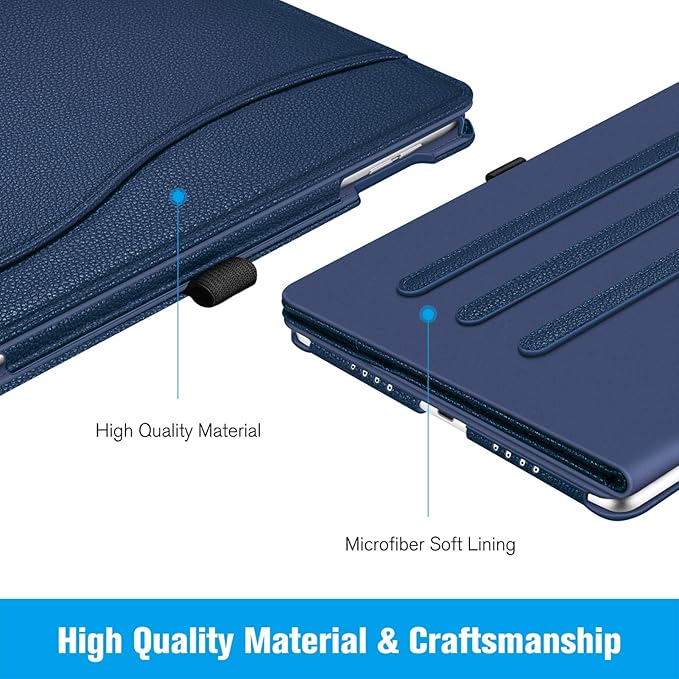 Fintie Case for iPad Pro 9.7 Inch 2016 Release Tablet- [Corner Protection] Multi-Angle Viewing Folio Smart Stand Back Cover with Pocket, Pencil Holder, Auto Wake/Sleep, Navy