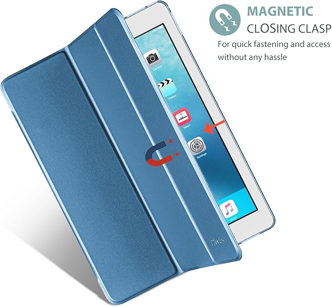 ProCase Smart Case for iPad Pro 12.9 Inch 1st and 2nd Generation (2015 and 2017 Model), Stand Cover Support Auto Sleep/Wake -Blue