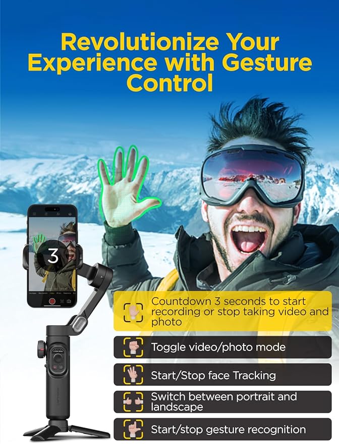 AOCHUAN 3-Axis Gimbal Stabilizer for Smartphone Smart XE & T20 Complete Tripod