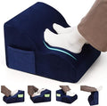 Echaprey Foot Rest for Under Desk at Work,Adjustable Under Desk Footrest Multifunctional 3-Tier Foot Stool with Non-Slip Base and Washable Cover Ergonomic Foot Stool for Office,Home,Car,Travel (Blue)