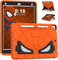 AKABEILA Compatible with Apple iPad 10.2 7th 8th 9th(2019/2020/2021) Tablet Case，Lightweight Shockproof Rugged Protective Cover with Kickstand for Kids Children Boys Babies Orange Black