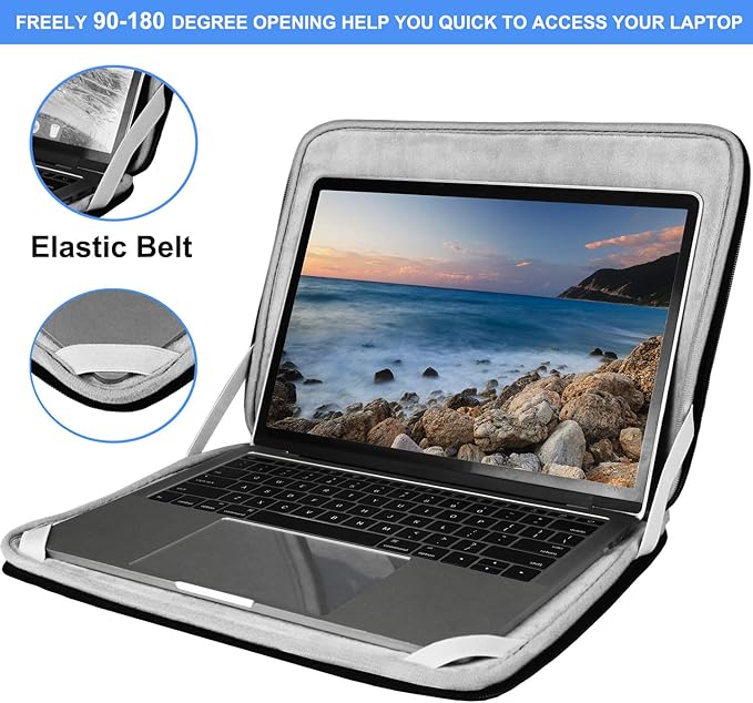 Laptop Case, Protective Computer Sleeve Carrying Bag Compatible with 13 inch New MacBook Air M2/A2681 M1/A2337, New MacBook Pro M2/A2686 M1/A2338/ 12.9-inch iPad Pro 6th/5/4/3rd Generation, Black