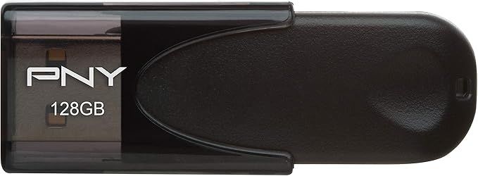 PNY 128GB Attaché 4 USB 2.0 Flash Drive, Black (Pack of 2)