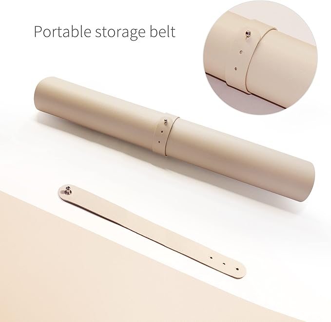 RENMTURE Dual-Sided Mouse Pad, Natural Cork & PU Leather Large Desk Pad for Office and Home Work, Desk Protector Non-Slip, Waterproof, Easy Clean (Apricot, 23.6" x 13.7")
