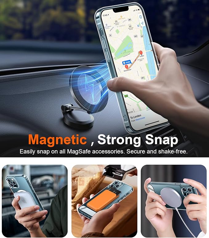 Magnetic Compatible with iPhone 12 Pro Max Case, [Built-in Invisible Kickstand][Compatible with MagSafe][Military Grade Shockproof] Slim Thin Phone Case for iPhone 12 Pro Max 6.7"