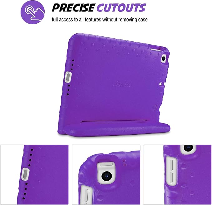 ProCase Kids Case for iPad 9th Generation/iPad 8/iPad 7, iPad 10.2 Case 2021 2020 2019/iPad Air 10.5/iPad Pro 10.5 Kids Case, Shockproof Lightweight Case with Convertible Handle -Purple