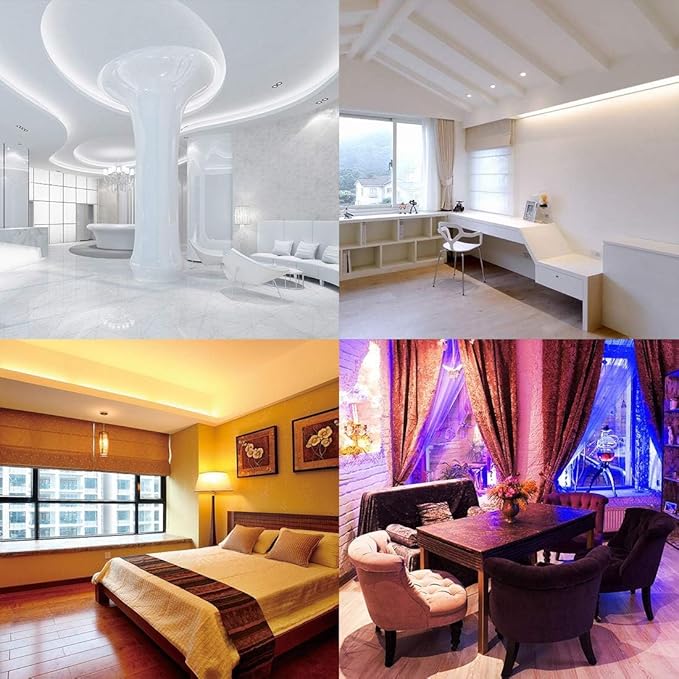 BTF-LIGHTING RGBW RGB+Cool White SK6812 (Similar WS2812B) 4 Colors in 1 LED Strip Individually Addressable 16.4ft 60Pixel/m 300LED Light Dream Color IP67 DC5V White PCB (No Adapter or Controller)