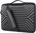 DOMISO 17.3 Inch Laptop Carrying Case, Shockproof Waterproof EVA Sleeve with Strap Protective Bag for 17-17.3" Gaming Laptops, Dell, HP, Acer, MSI, Lenovo, Black