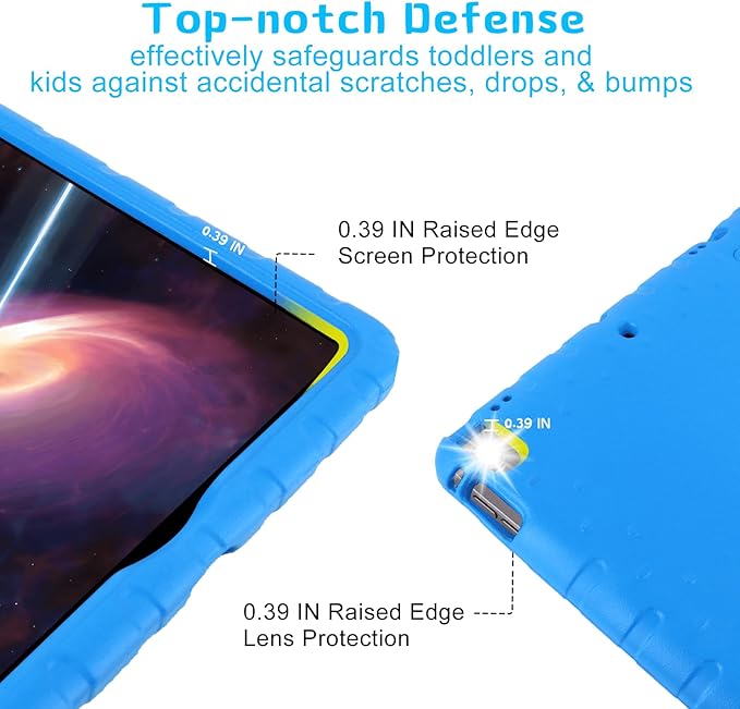 for Kids iPad Pro 12.9 Case 2nd 1st Generation with Pencil Holder and Anti-Slip Handle, Super Protection Rugged Cover for 12.9 inch iPad Pro 2015 2017 - Dark Blue