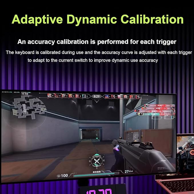 Hyekit FGG MADLIONS Fire68 Ultra Limited 65% Aluminum CNC Magnetic Switch Gaming Keyboard with Adjustable Actuation, 8K Hz Polling Rate, Magnetic Jade Pro, Rapid Trigger Wired Hall Effect RGB Keyboard