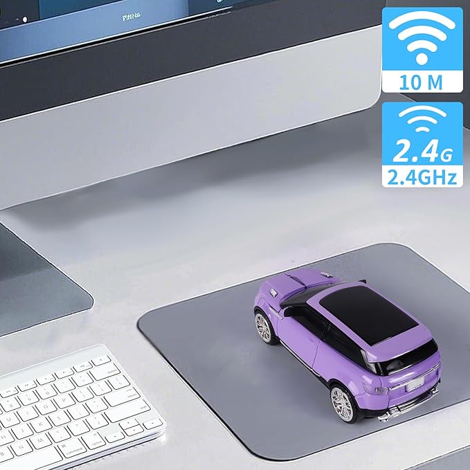 elec Space Wireless Mouse Car Computer Mouse for PC Laptop (Purple)