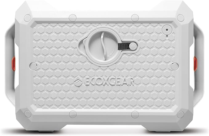 ECOXGEAR Defender: Outdoor Portable Bluetooth Speaker, 121dB Massive Sound, Waterproof and Drop Proof, with LED Party Lights, Pair up to 100, 25+ Hours Playtime (Whitewater)