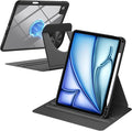 Wenlaty for iPad Air 11 inch Case (M4/M3/M2) & Air 5th/4th Generation Case 10.9 inch,for iPad Pro 11 inch 4/3/2/1 Gen,360° Rotating Cover,Detachable Magnetic Back,Pencil Holder,Auto Sleep/Wake,Black