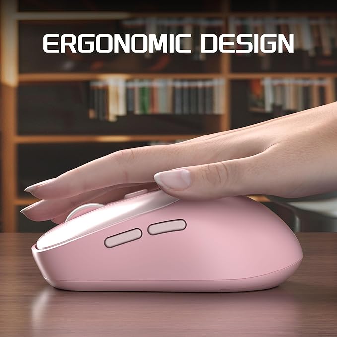 Camiysn V100 Wireless Mouse, Ultra-Light 2.4G USB Mouse with Adjustable DPI, Premium Rubber Scroll Wheel & Advanced Optical Sensor, Auto Sleep Mode for Energy Saving