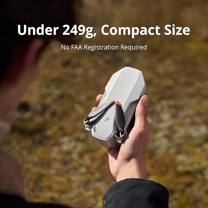 Potensic ATOM 2 Drone with Camera for Adults 4K Video, 8K Photo, Under 249g, 3-Axis Gimbal, 10KM Transmission, AI Track, Vertical Shooting, AI Night Shot, Fly More Combo with 1 Extra Set of Propellers