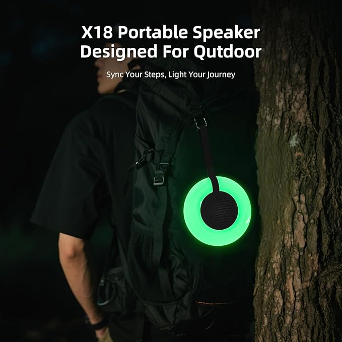 IPX7 Waterproof Speaker with Dynamic LED Light,Bluetooth Shower Speaker,Portable Bluetooth Speakers,Floating, True Wireless Stereo for Outdoor/Pool/Beach,BT5.3/TF-Card,Ideal Gifts(Black)
