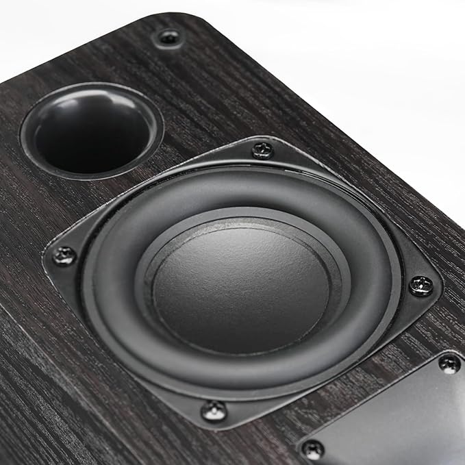 Saiyin Slim Center Channel Speaker,for Desktop Stereo or Home Theater Surround Sound, Dual 3.5" Woofer,Requires a Separate Amplifier or Receiver, Wall Mountable, Single,17 Inch