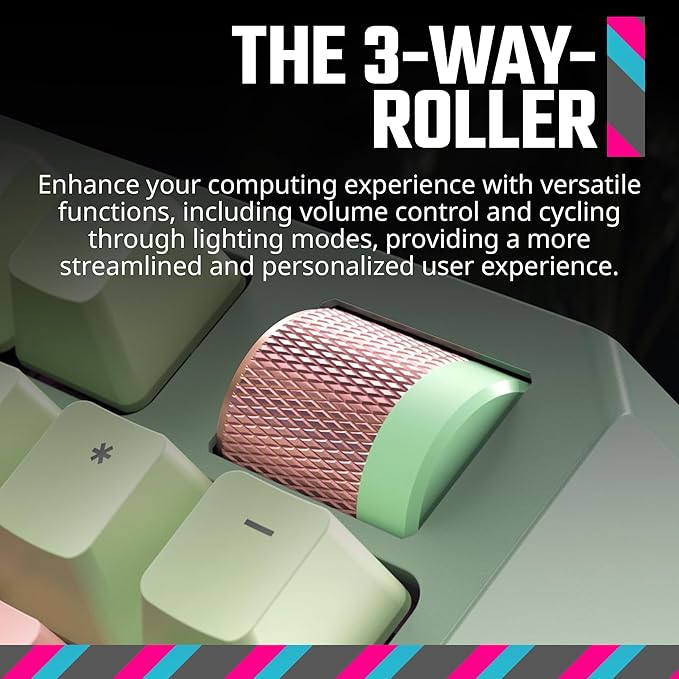 Cooler Master MK770 Macaron Wireless Mechanical RGB Gaming Keyboard, Kailh Box V2 Linear Red Switches, Gasket Structure, Hot-Swappable, Bluetooth|2.4GHz, Tactile 3-Way Dial, QWERTY (MK-770-MCKR1-US)