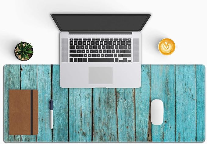 Shabby Wood XL Mouse Pad,Large Mouse Pad Gaming 31.5 x 11.8 in Mouse Mat Desk Pad,Extended Keyboard Mousepad Large Desk Mat with Non-Slip Rubber Base and Stitched Edge for Home Office