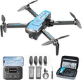 Drones with Camera for Adults 4K - GPS Drone with Auto Return, Brushless Motor, Foldable Mini RC Quadcopter for Kids Beginners with FPV Live Video, Follow Me, 2 Batteries Long Flight Time Under 249g
