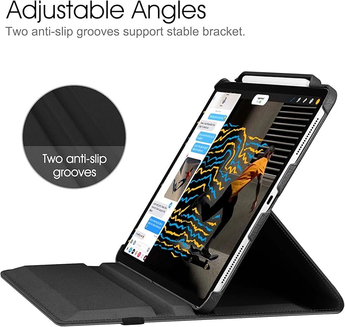 Fintie Rotating Case for iPad Pro 12.9-inch 6th Generation 2022-360 Degree Swiveling Protective Cover with Pencil Holder, Auto Sleep/Wake, Also Fit iPad Pro 12.9" 5th/4th/3rd Gen, Black