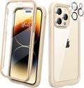 Diaclara Magnetic for iPhone 14 Pro Max Case, Full Body Rugged Case with Built-in Touch Sensitive Anti-Scratch Screen Protector, with Camera Lens Protector for iPhone 14 Pro Max 6.7" (Bean Yellow)