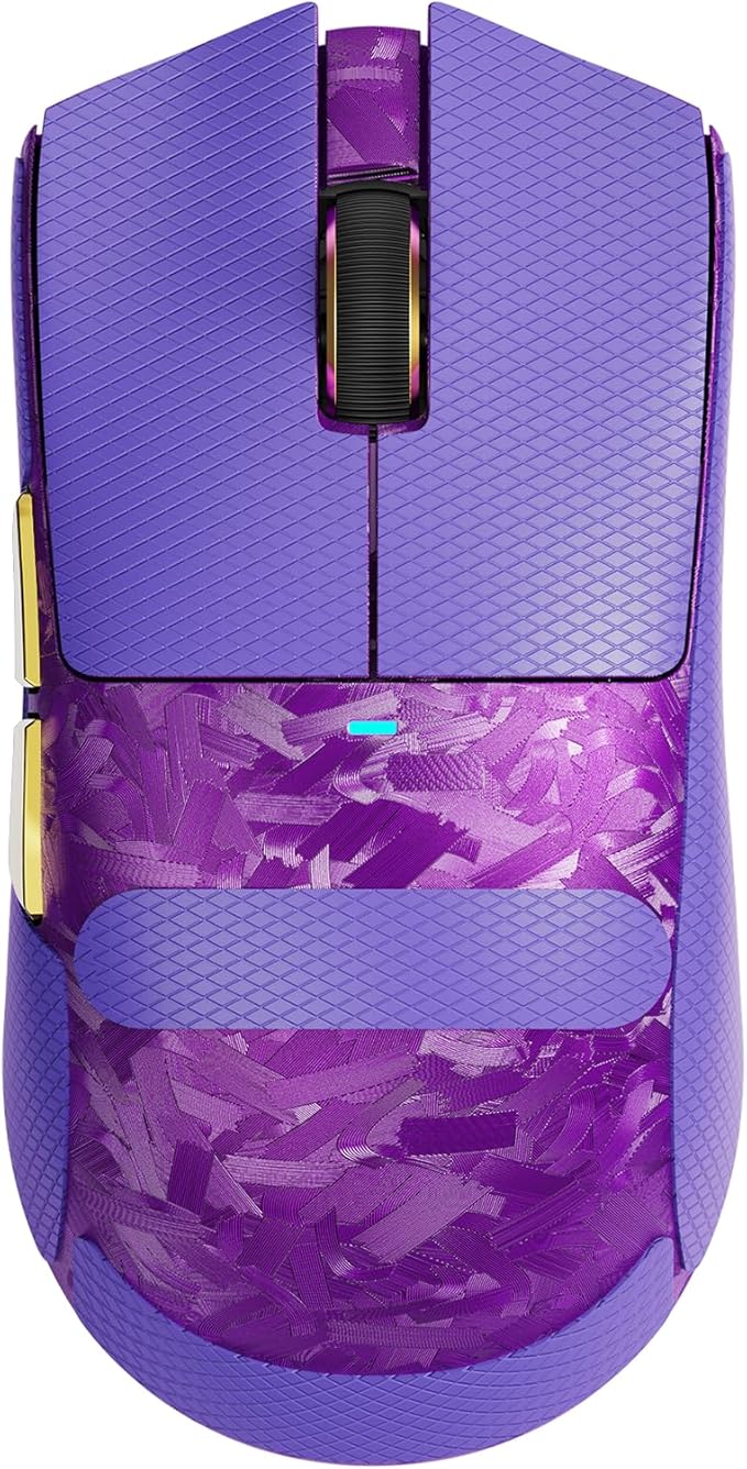 ATTACK SHARK X11Ultra 8K Carbon Fiber Wireless Gaming Mouse,Nordic 54L15 MCU,PAW3950MAX Sensor,59g Superlight,42000 DPI,BT/2.4Ghz/Wired Mouse with 100 Million Clicks,Programmable for Pc/Mac,Purple pro