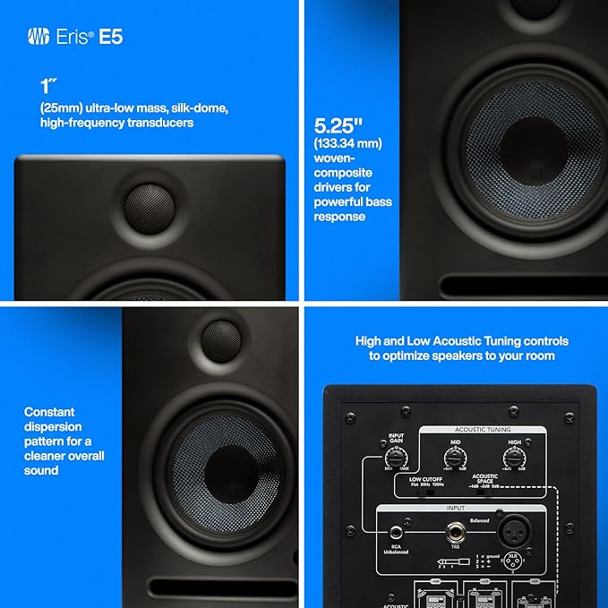 PreSonus Eris E5 2-Way 5.25" Near Field Studio Monitor