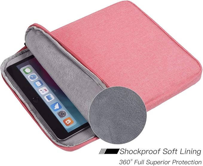 9-11 Inch Tablet Sleeve Case Bag for iPad 10.2 2021-2019, iPad 10th 10.9 2022, iPad Pro 11 M4/Air 11 M2, iPad Air 5/4 10.9, Samsung Galaxy Tab A8 10.5, Fit Apple Smart Keyboard, Pink