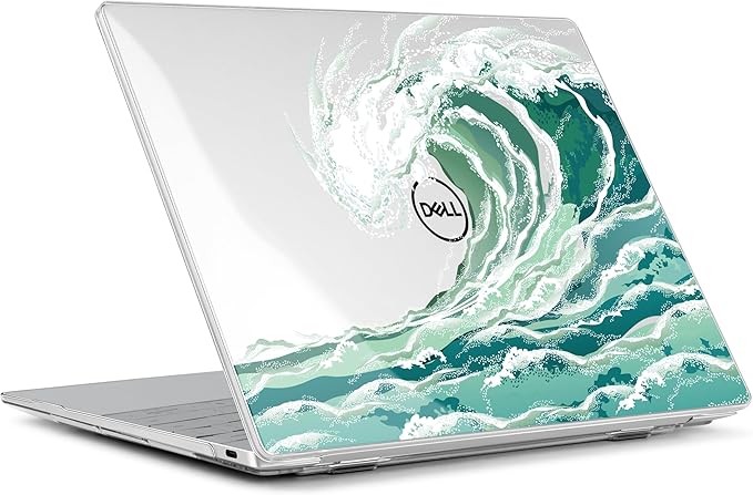 Batianda Case for 2024 Dell XPS 13 Laptop Copilot+ PC 13.4" Display Model Number 9345/9350, Ultra-Slim Lightweight Scratch-Resistant Hard Shell with Professional Protection, Wave