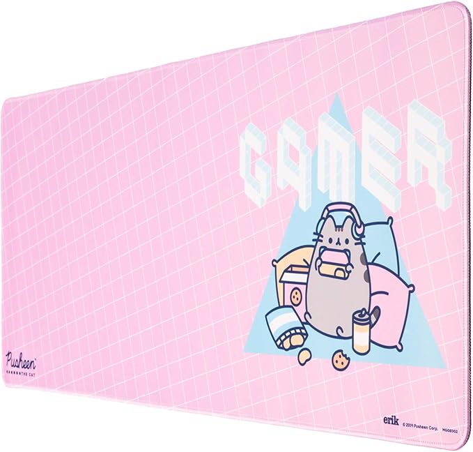 Grupo Erik XXL Mouse Pad - Pusheen Gifts for Cat Lovers | Gaming Desk Mat 31.5 x 13.8 inches, Non-Slip Rubber Keyboard & Mouse Mat Large | Gaming Gifts Gamer