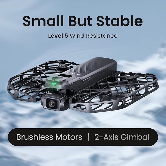 HOVERAir X1 PRO 4K Drone with Camera, Foldable Action Flying Camera with 42 KM/H Follow Speed, 15+ Fully Automatic Flight Modes, Fly Anywhere with OmniTerrain, SmoothCapture 2.0(Cycling Combo)