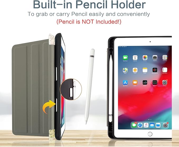 Vimorco Case for iPad Air 3rd 2019, for iPad Pro 10.5 inch 2017/2019, for iPad 9th/8th/7th Generation 10.2 inch,Multiple Viewing Angles,Pencil Holder,Full Protective Cover,Auto Sleep/Wake,Dragonfly