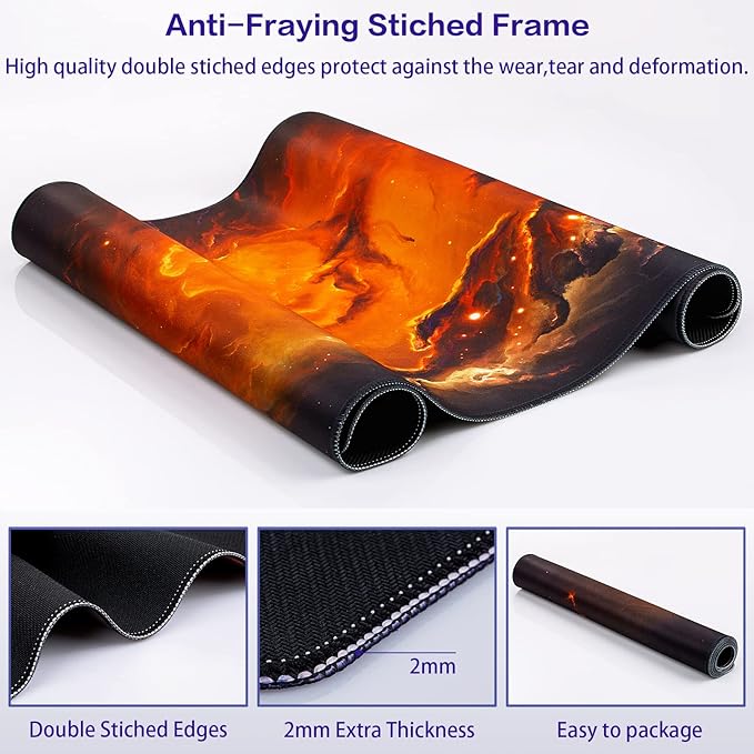 Canjoy Gaming Mouse Pad, Large Extended Mouse Pad Big Computer Mousepad for Home Office Gaming Work 31.5x15.7inch