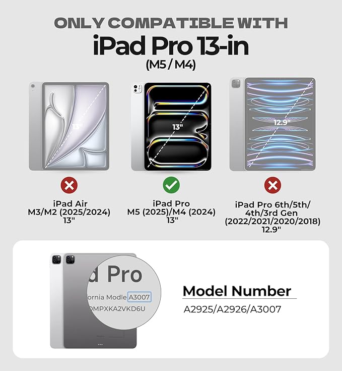 Dexnor for iPad Pro 13 inch Case M5 2025/M4 2024, Rugged Protective Case with 360° Rotating Hand Strap & Large Steady Stand & Screen Protector & Pencil Holder Shockproof Full-Body Bumper Cover,Pink