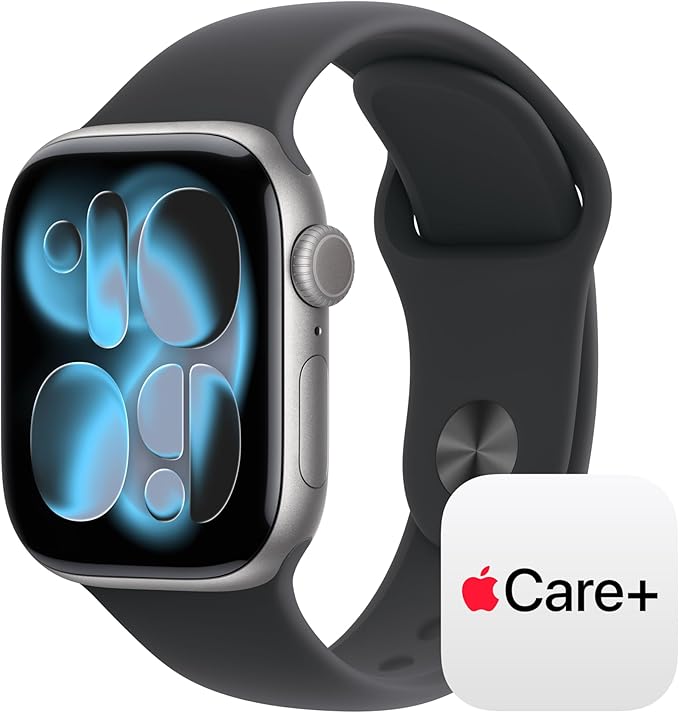 Apple Watch Series 11 [GPS + Cellular 42mm] Smartwatch with Space Grey Aluminium Case with Black Sport Band - S/M. Sleep Score, Fitness Tracker, Health Monitoring with AppleCare+ (2 Years)