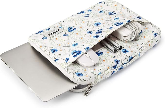 Kinmac 360 Degree Protective Laptop Sleeve Case Bag with Handle for MacBook Air 15 inch and 15 inch-15.6 inch HP Lenovo Dell ASUS Acer Notebook Computer (Lavender)