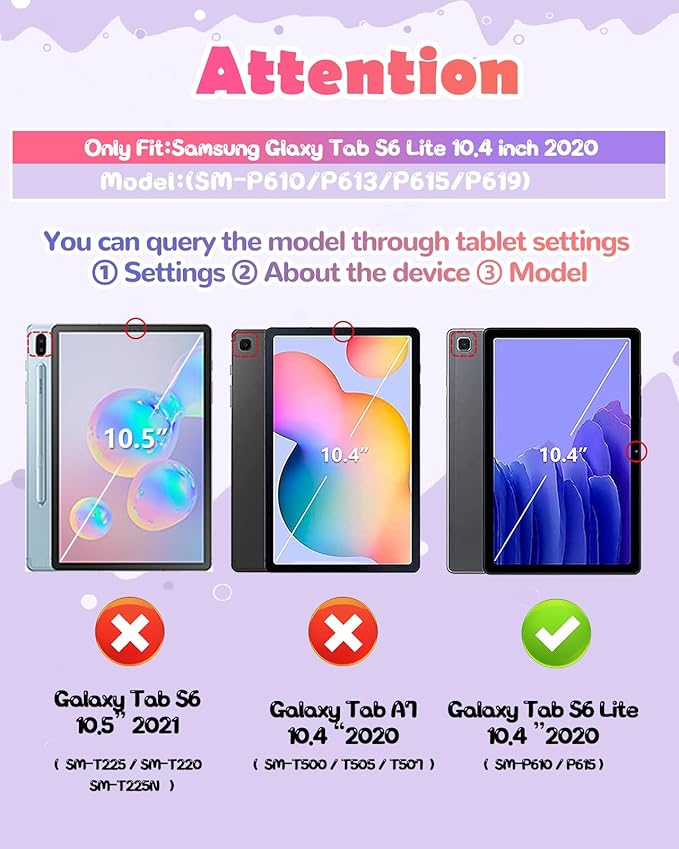 Wazzasoft for Samsung Galaxy Tab S6 Lite 10.4” Case Girls Cute Black Cat Cover Girly Kawaii Cartoon Women Kitten with Rotating Handle Stand & Strap Soft Silicon Funda for Samsung S6 Lite Tablet Cases