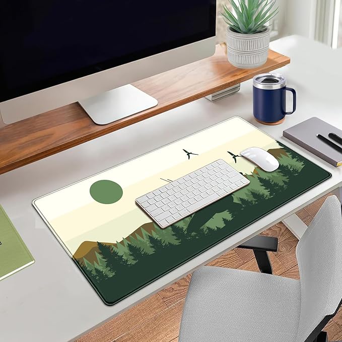 Spaceship XXL Large Gaming Mouse Pad Desk Mat Pad Non-Slip Rubber Base Desk Matt for Desktop Big Full Mousepad Computer Keyboard and Mouse Mat Extended Mouse Pad 31.5x15.7In