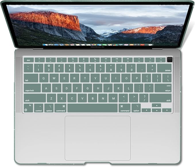 IBENZER Compatible with New MacBook Air 13 inch Case 2022 2021 2020 M1 A2337 A2179 A1932, Plastic Hard Shell Case with Keyboard Cover for Mac Retina Display with Touch ID, Star MTGN, AT13-S-MTGN+1