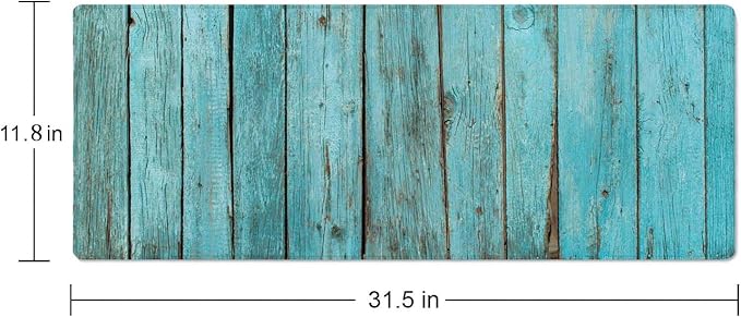 Shabby Wood XL Mouse Pad,Large Mouse Pad Gaming 31.5 x 11.8 in Mouse Mat Desk Pad,Extended Keyboard Mousepad Large Desk Mat with Non-Slip Rubber Base and Stitched Edge for Home Office