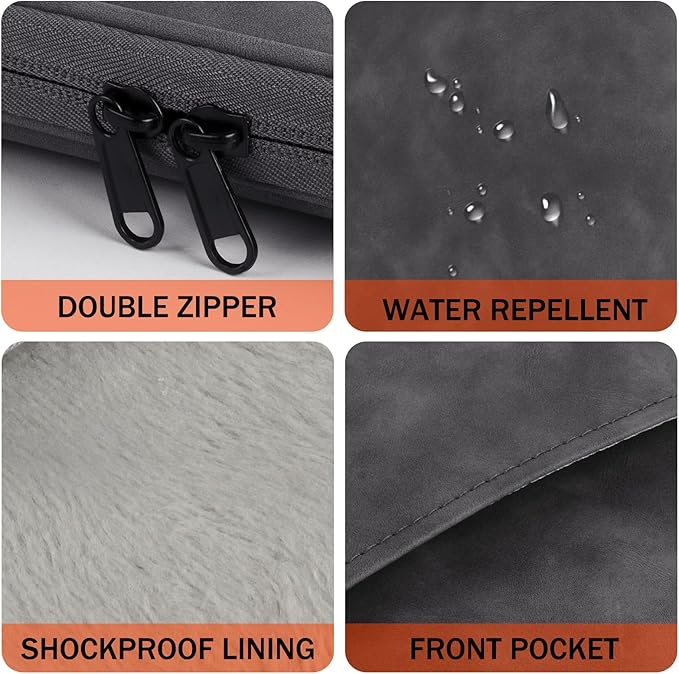 HoYiXi Universal Sleeve Bag for 7-8 inch Tablet Fire HD 8/Fire HD 8 Plus Compatible iPad mini (6th Gen) 8.3" 2021, iPad mini 5/4/3/2/1, Tab A8, 7"-8" inch Android Tablet Sleeve Case -Grey