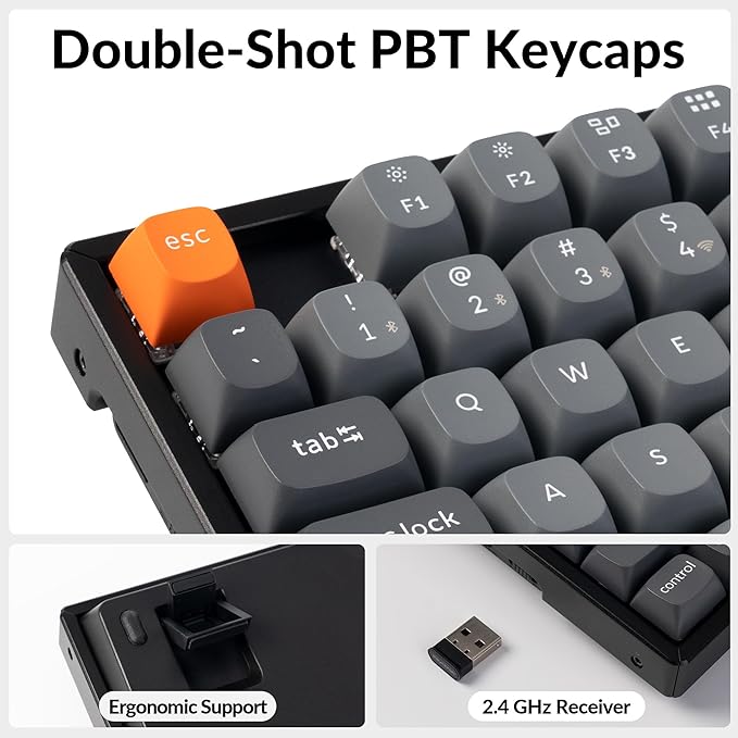 Keychron K8 Max TKL Wireless Mechanical Keyboard, QMK 2.4 GHz/Bluetooth 5.1/Wired with Aluminum Frame, RGB Backlit Hot-Swappable Programmable Keychron Super Banana Switch for Mac Windows Linux
