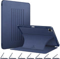 CaseBot Magnetic Case for iPad Pro 12.9-inch 6th Generation 2022, Multiple Angle Shockproof Rugged Stand Case, Soft TPU Back Cover w/Pencil Holder, Also Fit iPad Pro 12.9" 5th/4th/3rd Gen, Navy