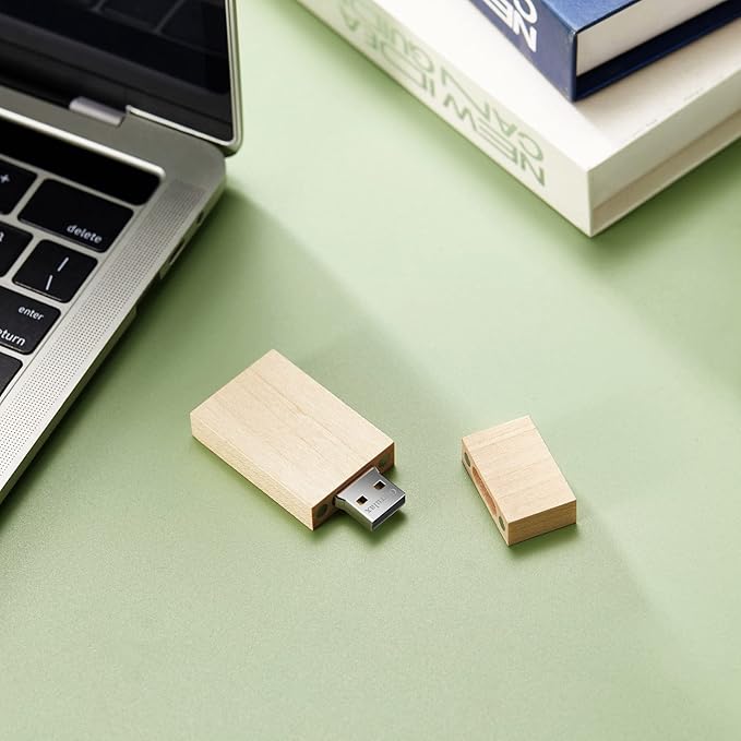 USB Flash Drive, 16GB Wooden USB2.0 High Speed USB Thumb Drives Memory Stick Pen Date Storage Stick Pendrive (Maple)
