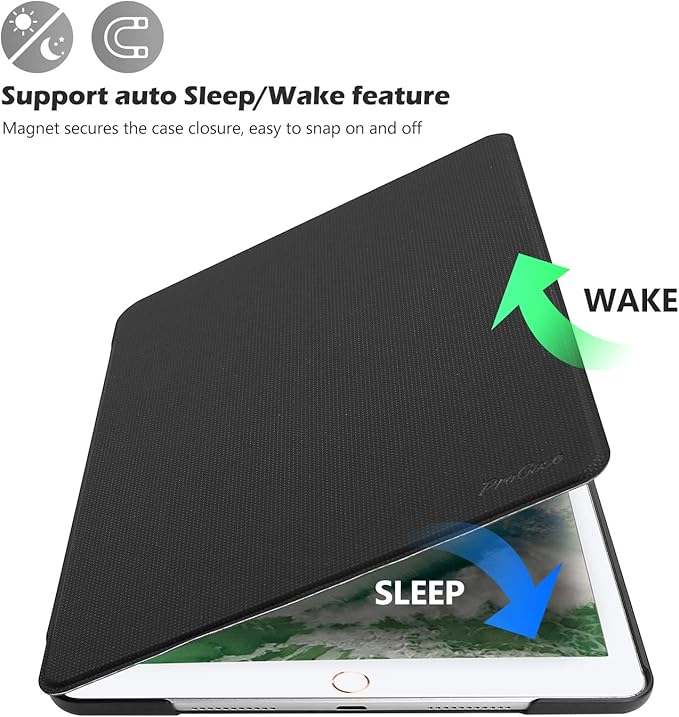 ProCase Cover for iPad Air 3 10.5" 2019 / iPad Pro 10.5 2017 Case, Slim Stand Protective Folio Case Smart Cover for iPad Air 10.5" (3rd Gen) 2019 / iPad Pro 10.5" 2017-Black