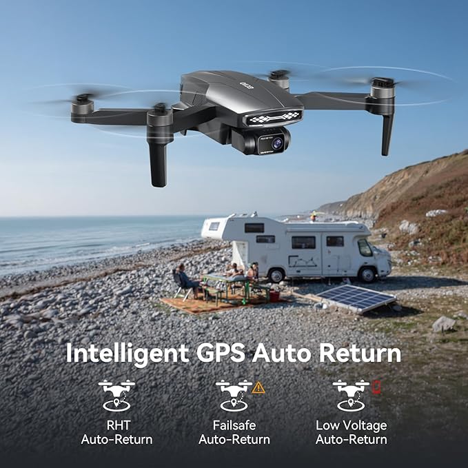 GPS Drone with Camera for Adults 4k,Brushless Motor, Auto Return Home, Follow Me,Optical Positioning,5G FPV Video Transmission,120°FOV Camera, 90°Adjustable Lens,2Batteries, Carrying Case,Under249g