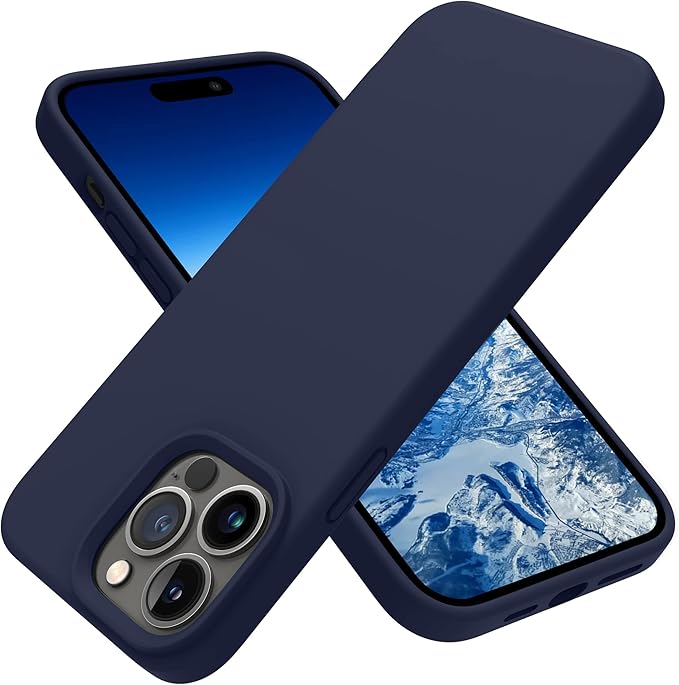 OTOFLY Designed for iPhone 14 Pro Case, Silicone Shockproof Slim Thin Phone Case for iPhone 14 Pro 6.1 inch (Midnight Blue)