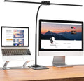 EppieBasic Led Desk Lamp,24W 31.5IN Architect Double Head Desk Lamps for Home Office,Dimmable & 6 Color Modes Extra Bright Modern Table lamp with Base,Overhead Computer Lighting for Workbench Monitor